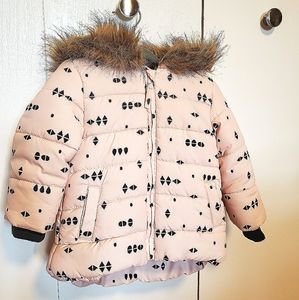 Cotton On Kids Faux fur trimmed parka winter coat